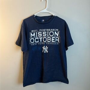 Majestic Navy Blue Yankees 2011 Postseason Tee
